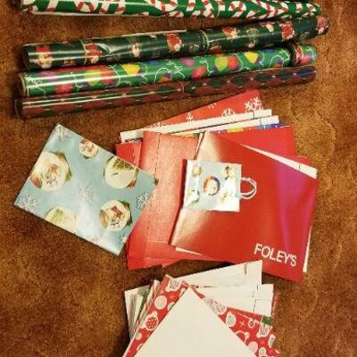Lot #537: Bundle of Christmas Wrap and Boxes