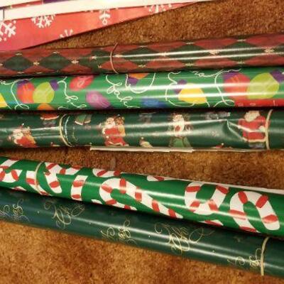 Lot #537: Bundle of Christmas Wrap and Boxes