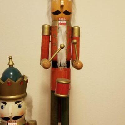 Lot #538: (3) Nutcracker Figures - Attached to Base (42" , 24" and 14" Tall)