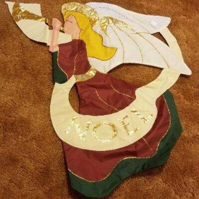 Lot #544: Vintage Christmas NOEL Lawn Flag Deco