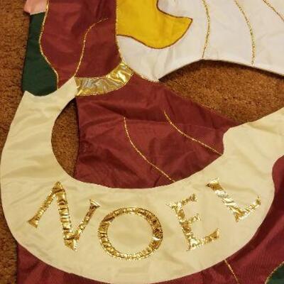 Lot #544: Vintage Christmas NOEL Lawn Flag Deco