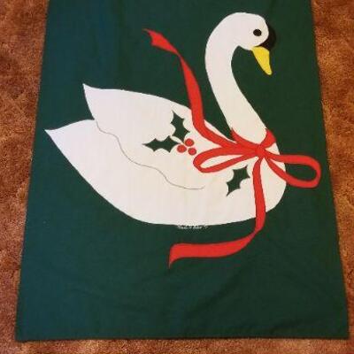 Lot #546: Vintage Outdoor Artist Signed Yard Deco Flag