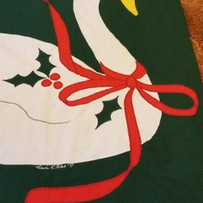 Lot #546: Vintage Outdoor Artist Signed Yard Deco Flag