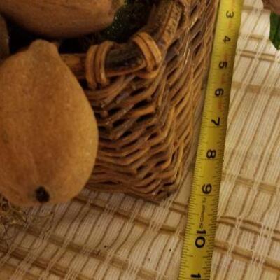 Lot #549: Fall Decorative Artificial Flower Basket