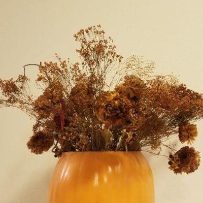 Lot #550: Fall Jack-O-Lantern Artificial Flower Arrangement 