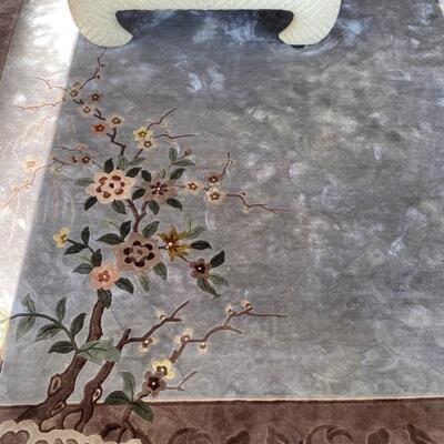 A - 556. Handwoven Chinese Silk Oriental Rug 