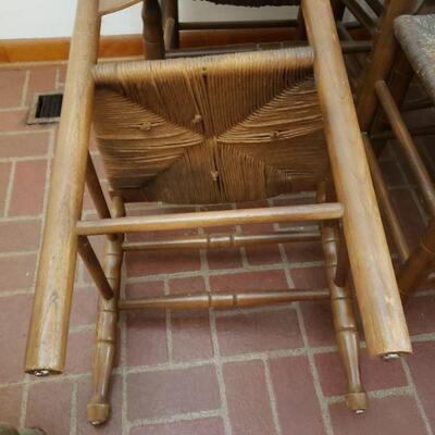 6 vintage ladder back chairs