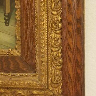 Lot #552: Antique Framed Art Print 27" x 31" 