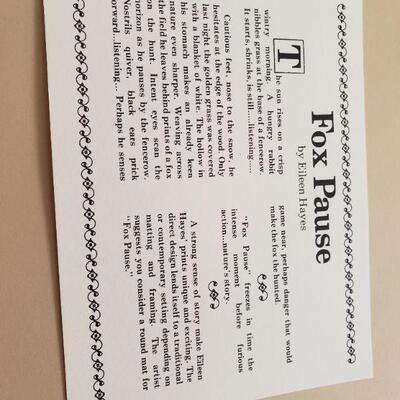 "Fox Pause"  limited edition