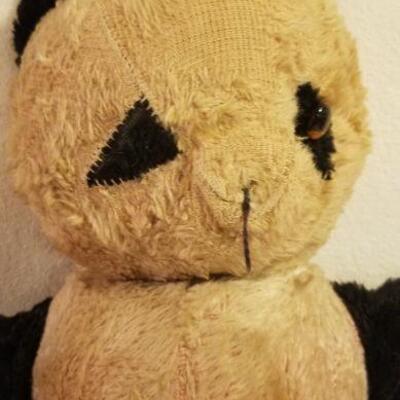 Lot #560: Vintage Stuffed Bear Black and White