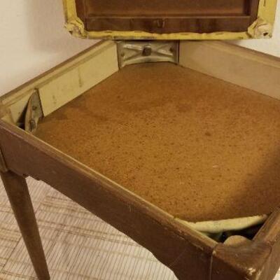 Lot #562: Vintage Small Hideaway Stool 19" x 17" x 17"
