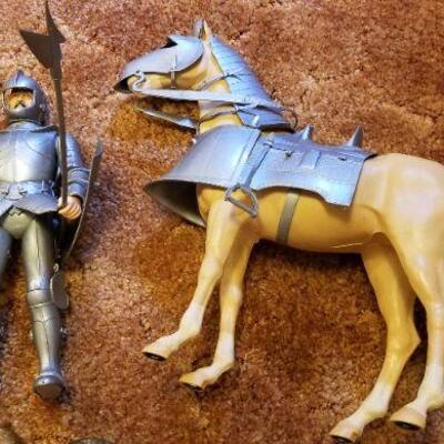 Lot #566: Vintage Children's LOUIS MARX Noble Knights w/ Horses Battle Set