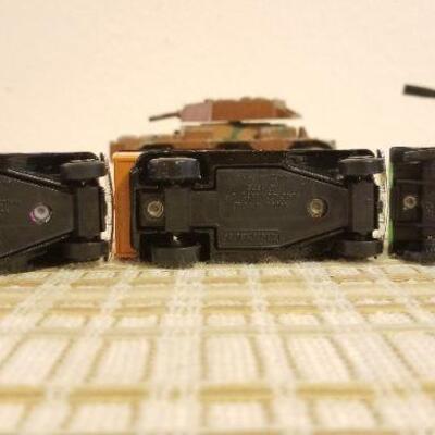Lot #568: Large Group of Vintage Trucks and Tanks Children's Toys 
