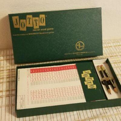 Lot #573: Vintage JOTTO Secret Word Game 