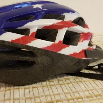 Lot #593: Vintage American Flag BELL Men's Large Bicycle Helmet