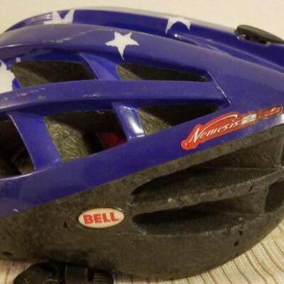 Lot #593: Vintage American Flag BELL Men's Large Bicycle Helmet