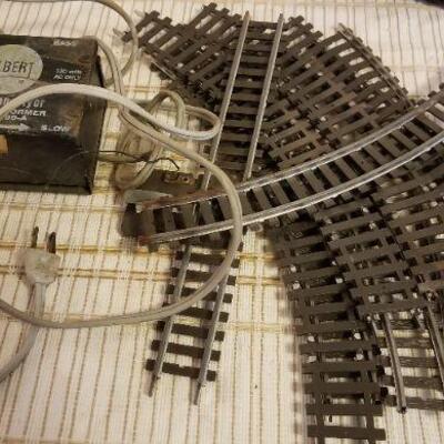 Lot #594: Vintage Powered Railroad Set w/ Tracks and Power Supply