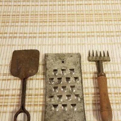 Lot #599: Antique / Vintage Kitchen Utensils