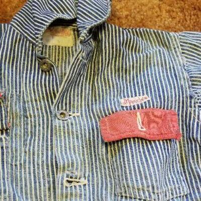 Lot #600: Vintage Children's KANGAROO Railroad Stripe Outfit