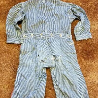Lot #600: Vintage Children's KANGAROO Railroad Stripe Outfit