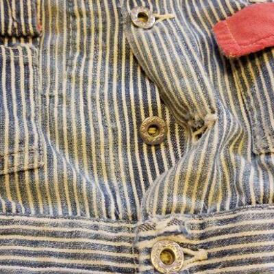 Lot #600: Vintage Children's KANGAROO Railroad Stripe Outfit
