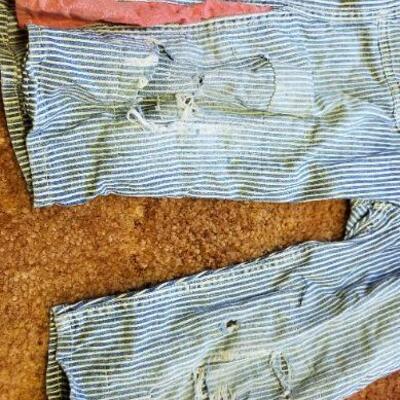 Lot #600: Vintage Children's KANGAROO Railroad Stripe Outfit