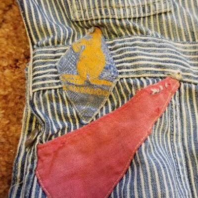 Lot #600: Vintage Children's KANGAROO Railroad Stripe Outfit