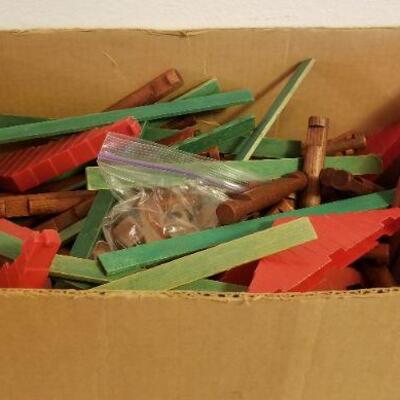 Lot #605: Huge Box of Lincoln Log Pieces