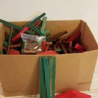 Lot #605: Huge Box of Lincoln Log Pieces
