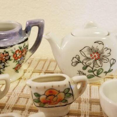 Lot #610: Large Assortment of Vintage Children's Tea set Pieces
