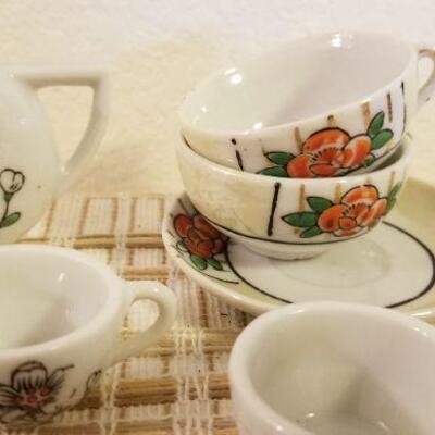 Lot #610: Large Assortment of Vintage Children's Tea set Pieces