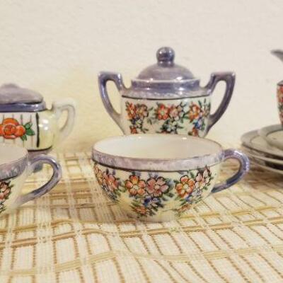 Lot #610: Large Assortment of Vintage Children's Tea set Pieces
