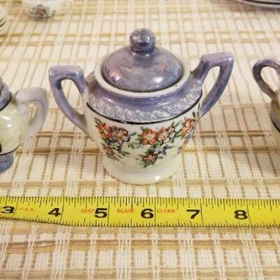 Lot #610: Large Assortment of Vintage Children's Tea set Pieces