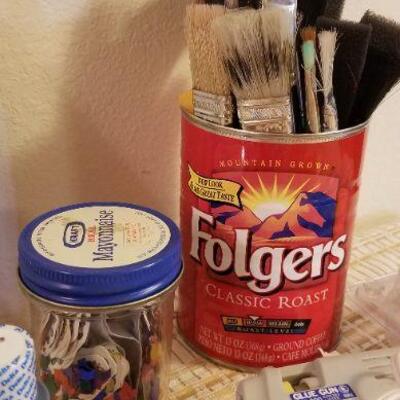 Lot #613: Large Assortment of Art and Craft Supplies