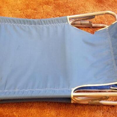 Lot #617: Vintage Camping Cot Foldable Blue 