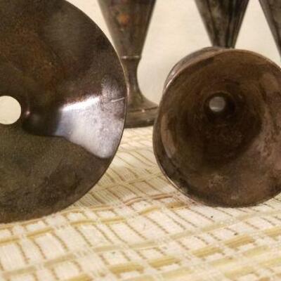 Lot #618: Vintage PEWTER Ice Cream Set