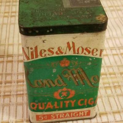 Lot #624: Huge Bundle of Assorted Vintage Tin Deco Containers Holiday