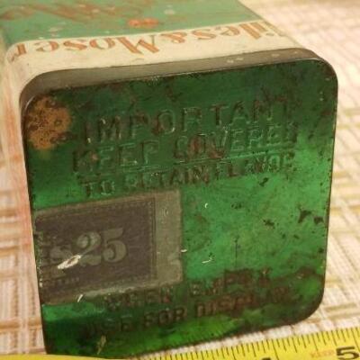 Lot #624: Huge Bundle of Assorted Vintage Tin Deco Containers Holiday