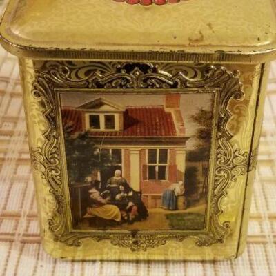 Lot #624: Huge Bundle of Assorted Vintage Tin Deco Containers Holiday
