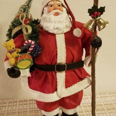 Lot #625: 13" Santa Claus Centerpiece Holiday Christmas Deco