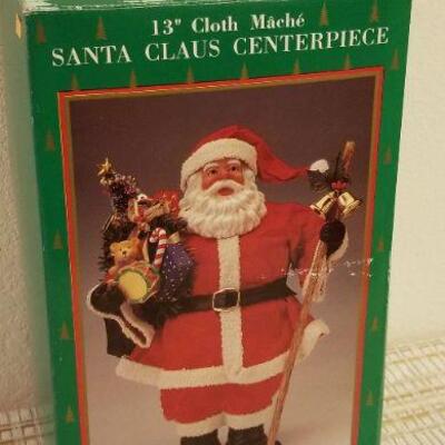 Lot #625: 13" Santa Claus Centerpiece Holiday Christmas Deco