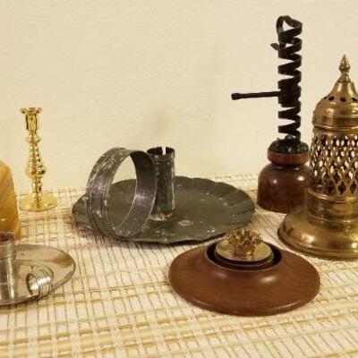 Lot #632: Assorted Vintage Candle Holders