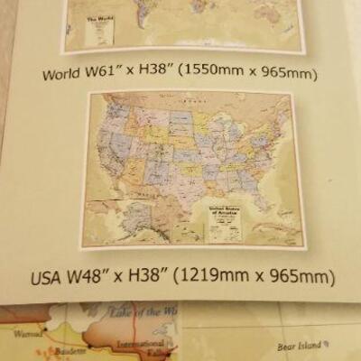 Lot #638: Vintage WALL MAP Dry Erase educational tool
