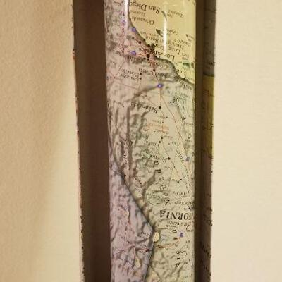 Lot #638: Vintage WALL MAP Dry Erase educational tool