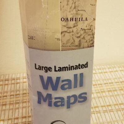 Lot #638: Vintage WALL MAP Dry Erase educational tool