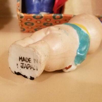 Lot #642: Vintage 3 Little Pigs Made in Japan Mid Century Modern Toy Set w/ Box