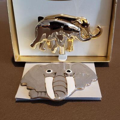 Lot #645: Elephant Brooch lot