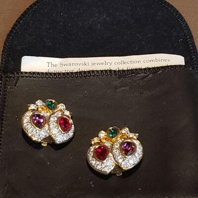 Lot 650: Swarovski Clip On Earrings 