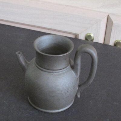 Lot 236- Gray Metallic Teapot and Cup