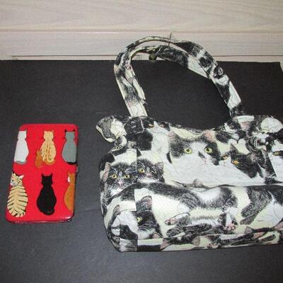 Lot 276- Kitten Tote and Hardshell Wallet